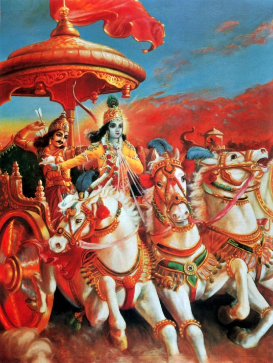 Krishna and Arjuna Plate 44